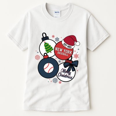 Merry Christmas New York Baseball Est 1903 Tall T-Shirt