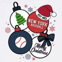 Merry Christmas New York Baseball Est 1903 11oz C Handle Ceramic Mug