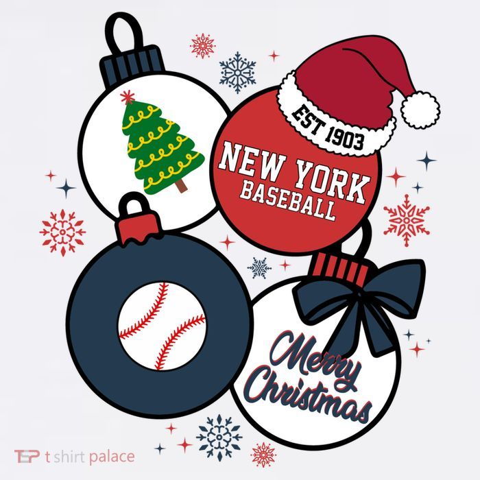 Merry Christmas New York Baseball Est 1903 Premium T-Shirt