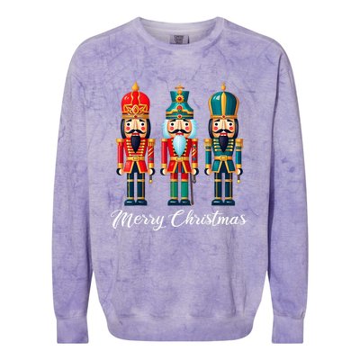 Merry Christmas Nutcracker Ballet Festive Xmas  Colorblast Crewneck Sweatshirt