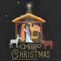 Merry Christmas Nativity Scene North Star Baby Jesus Long Sleeve Hat