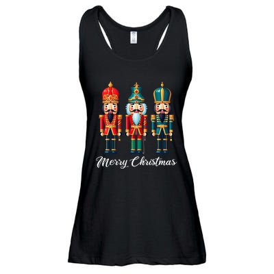 Merry Christmas Nutcracker Ballet Festive Xmas Ladies Essential Flowy Tank