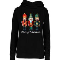 Merry Christmas Nutcracker Ballet Festive Xmas Womens Funnel Neck Pullover Hood