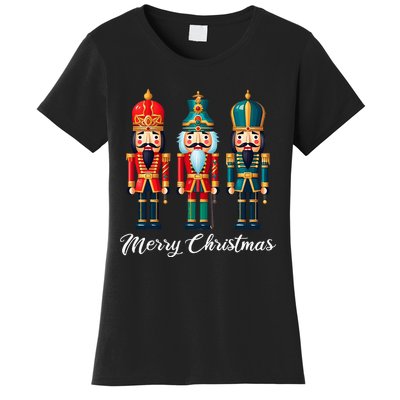 Merry Christmas Nutcracker Ballet Festive Xmas Women's T-Shirt