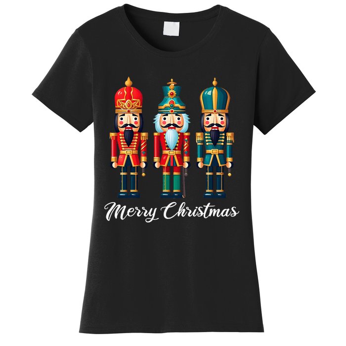 Merry Christmas Nutcracker Ballet Festive Xmas Women's T-Shirt