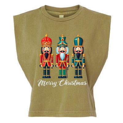 Merry Christmas Nutcracker Ballet Festive Xmas Garment-Dyed Women's Muscle Tee