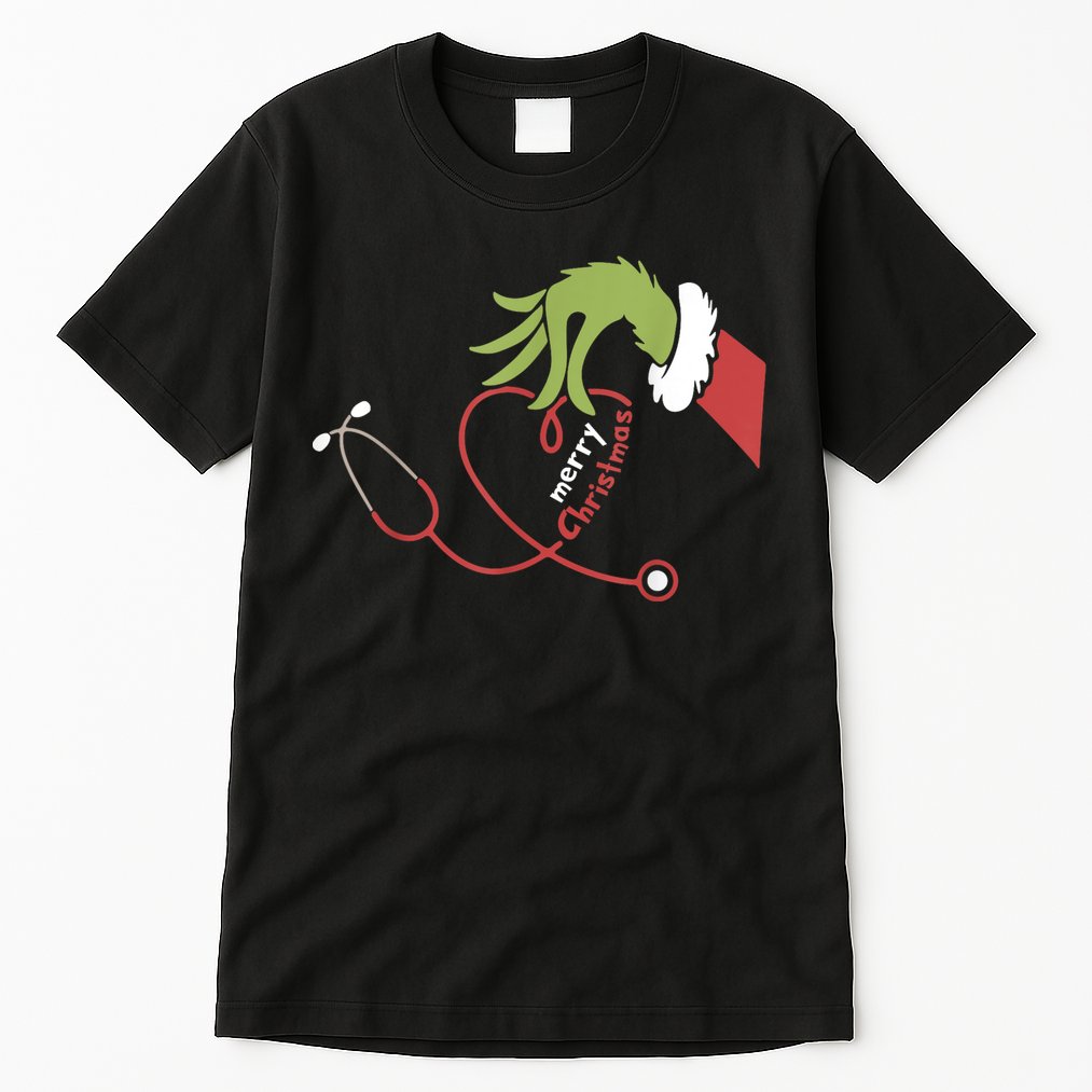 Merry Christmas Nurse Funny Nursing Christmas Tall T-Shirt