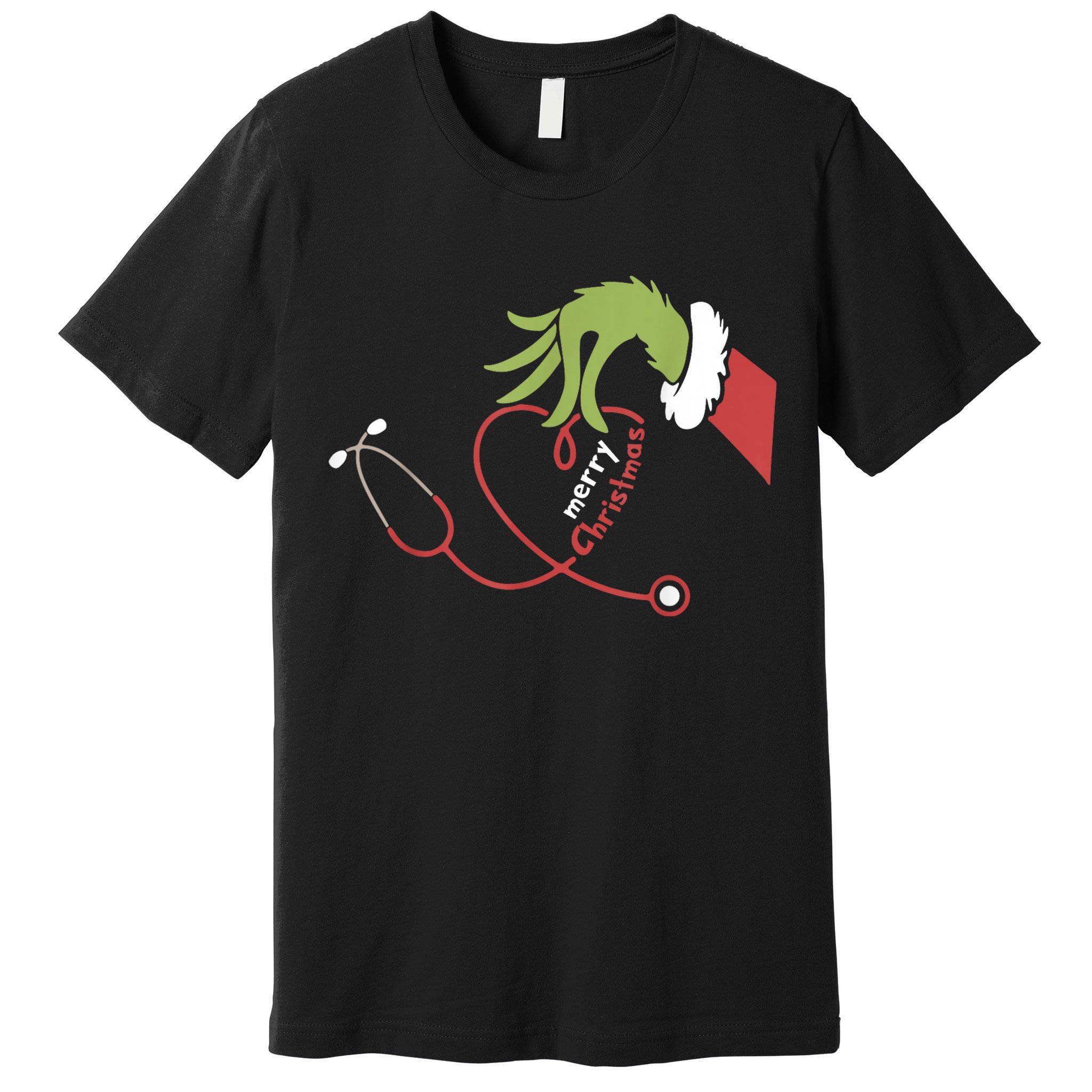 Merry Christmas Nurse Funny Nursing Christmas Premium T-Shirt