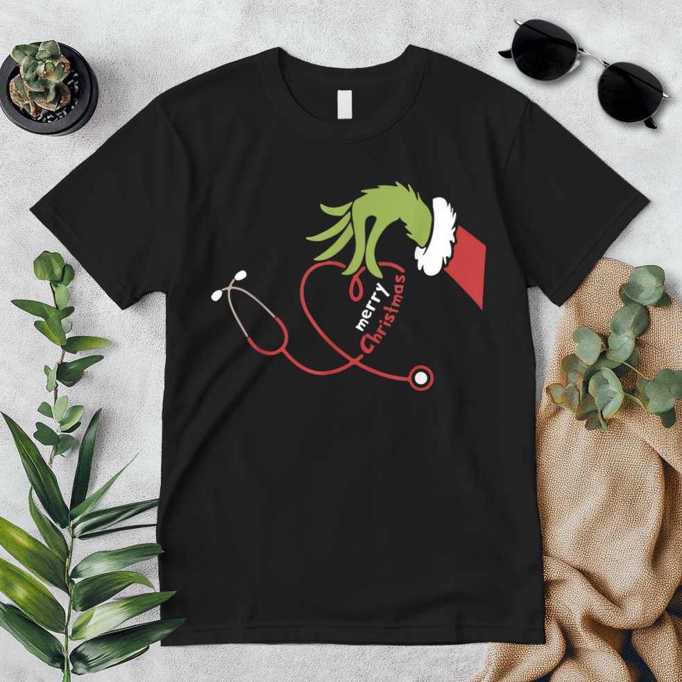 Merry Christmas Nurse Funny Nursing Christmas Premium T-Shirt