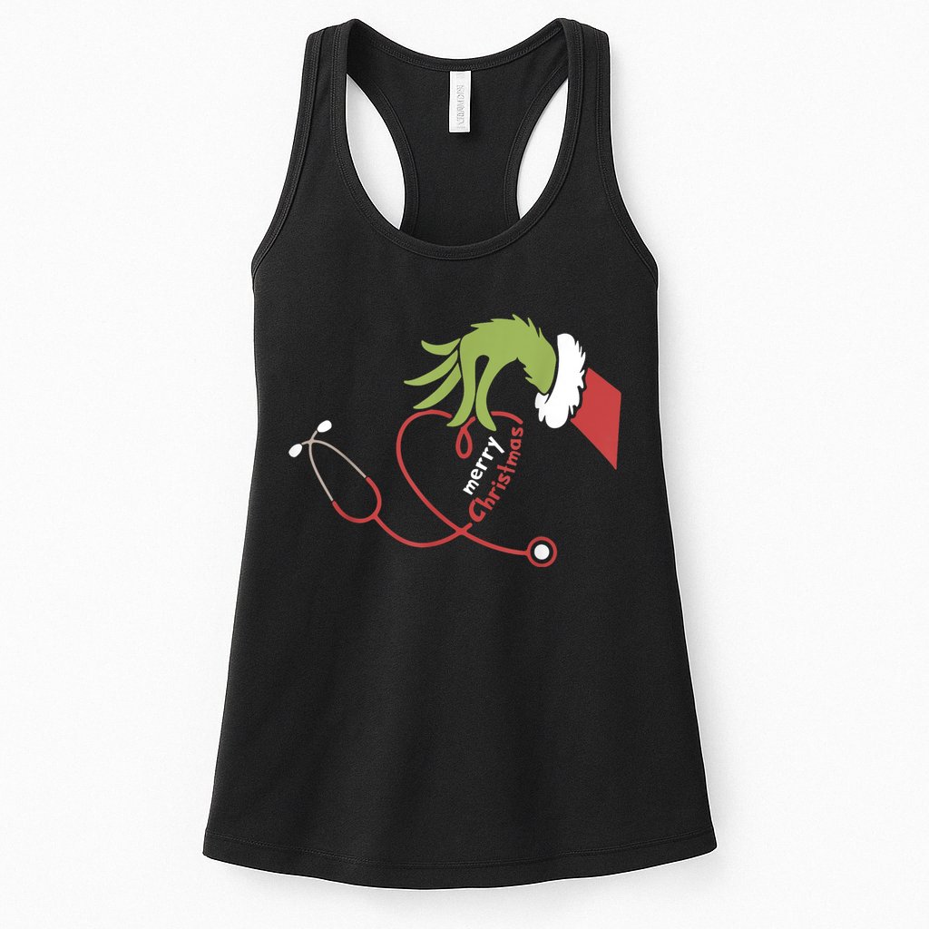 Merry Christmas Nurse Funny Nursing Christmas Womens Tank Top