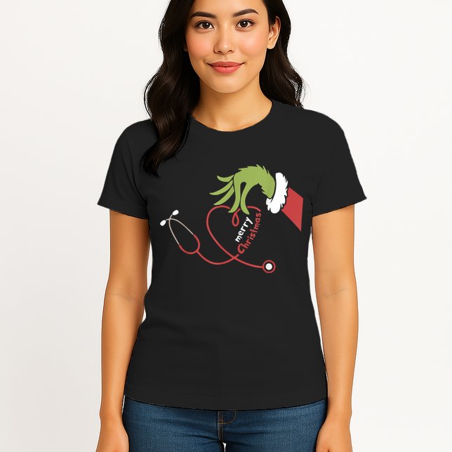 Merry Christmas Nurse Funny Nursing Christmas Womens T-Shirt
