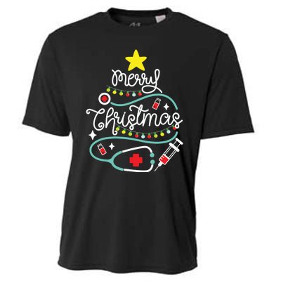 Merry Christmas Nurse Life Medical Cooling Performance Crew T-Shirt