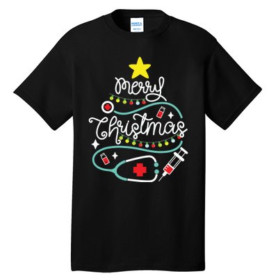 Merry Christmas Nurse Life Medical Tall T-Shirt