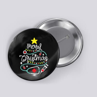 Merry Christmas Nurse Life Medical Button