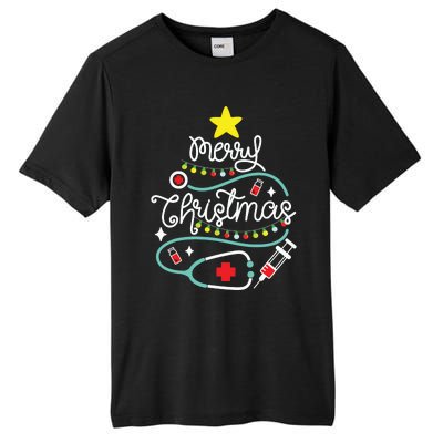 Merry Christmas Nurse Life Medical Tall Fusion ChromaSoft Performance T-Shirt