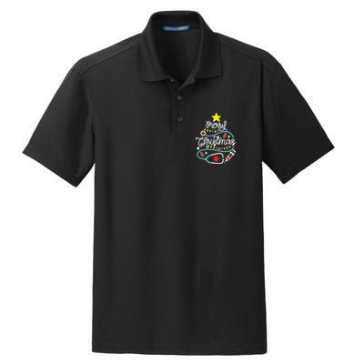 Merry Christmas Nurse Life Medical Dry Zone Grid Polo