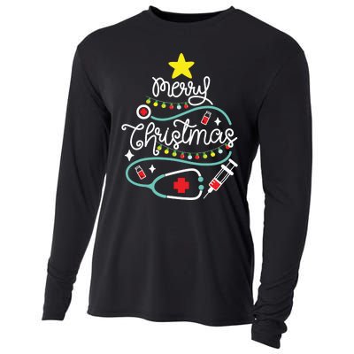 Merry Christmas Nurse Life Medical Cooling Performance Long Sleeve Crew