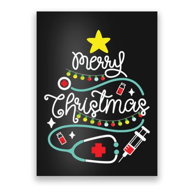 Merry Christmas Nurse Life Medical Poster