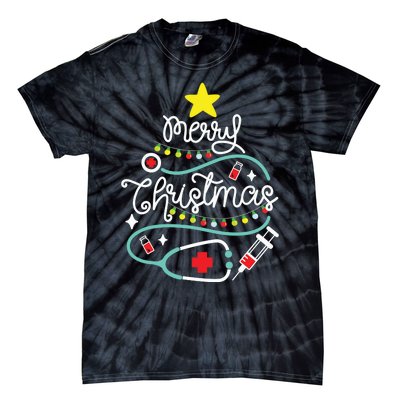 Merry Christmas Nurse Life Medical Tie-Dye T-Shirt