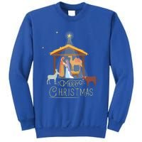 Merry Christmas Nativity Scene North Star Jesus Gift Sweatshirt