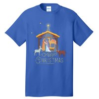 Merry Christmas Nativity Scene North Star Jesus Gift Tall T-Shirt