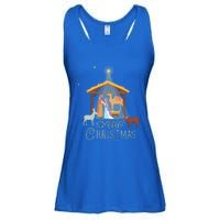 Merry Christmas Nativity Scene North Star Jesus Gift Ladies Essential Flowy Tank