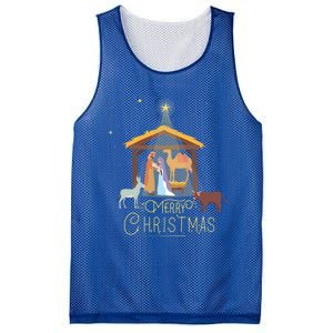 Merry Christmas Nativity Scene North Star Jesus Gift Mesh Reversible Basketball Jersey Tank