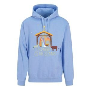 Merry Christmas Nativity Scene North Star Jesus Gift Unisex Surf Hoodie