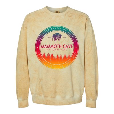 Mammoth Cave National Park Kentucky Colorblast Crewneck Sweatshirt