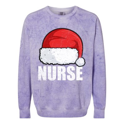 Merry Christmas Nurse Claus Gift S Xmas Nursing Great Gift Colorblast Crewneck Sweatshirt