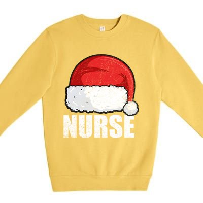 Merry Christmas Nurse Claus Gift S Xmas Nursing Great Gift Premium Crewneck Sweatshirt