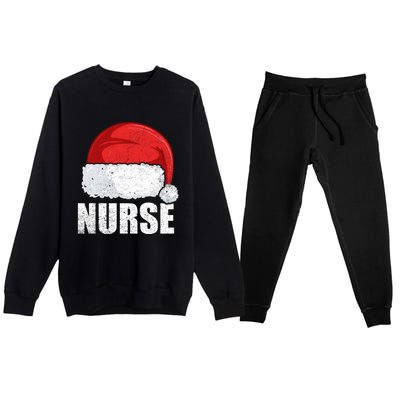 Merry Christmas Nurse Claus Gift S Xmas Nursing Great Gift Premium Crewneck Sweatsuit Set