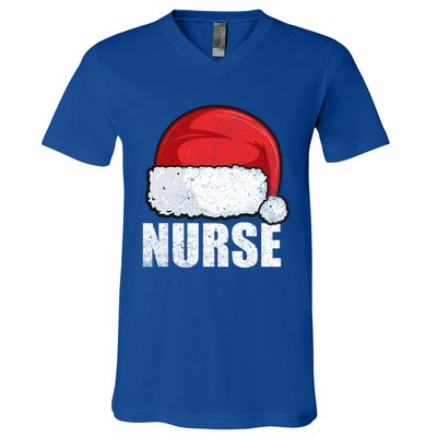 Merry Christmas Nurse Claus Gift S Xmas Nursing Great Gift V-Neck T-Shirt