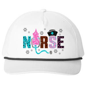 Merry Christmas Nurse Funny Xmas Tree Stethoscope Great Gift Snapback Five-Panel Rope Hat