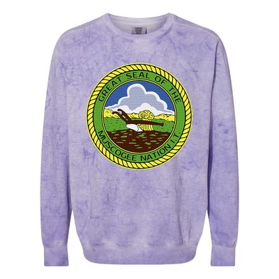 Muscogee Creek Nation Muskogee Mvskoke Colorblast Crewneck Sweatshirt