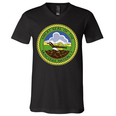 Muscogee Creek Nation Muskogee Mvskoke V-Neck T-Shirt