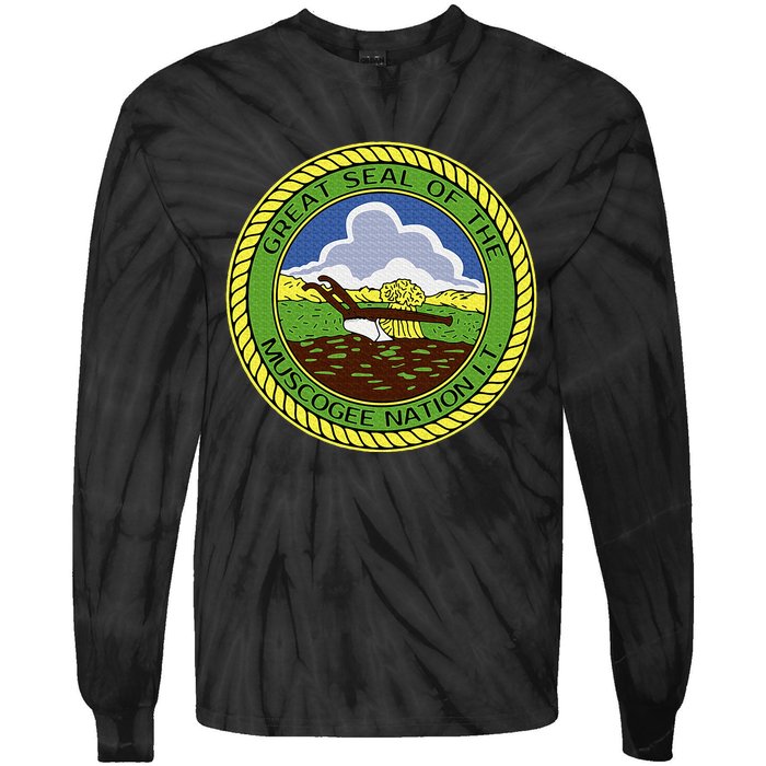 Muscogee Creek Nation Muskogee Mvskoke Tie-Dye Long Sleeve Shirt