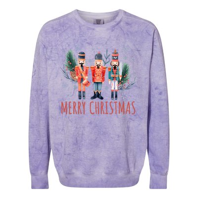 Merry Christmas Nutcracker Ballet Festive Xmas Colorblast Crewneck Sweatshirt