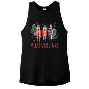 Merry Christmas Nutcracker Ballet Festive Xmas Ladies PosiCharge Tri-Blend Wicking Tank