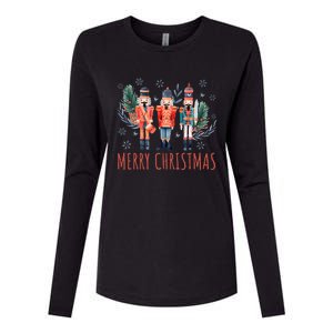 Merry Christmas Nutcracker Ballet Festive Xmas Womens Cotton Relaxed Long Sleeve T-Shirt