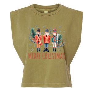 Merry Christmas Nutcracker Ballet Festive Xmas Garment-Dyed Women's Muscle Tee