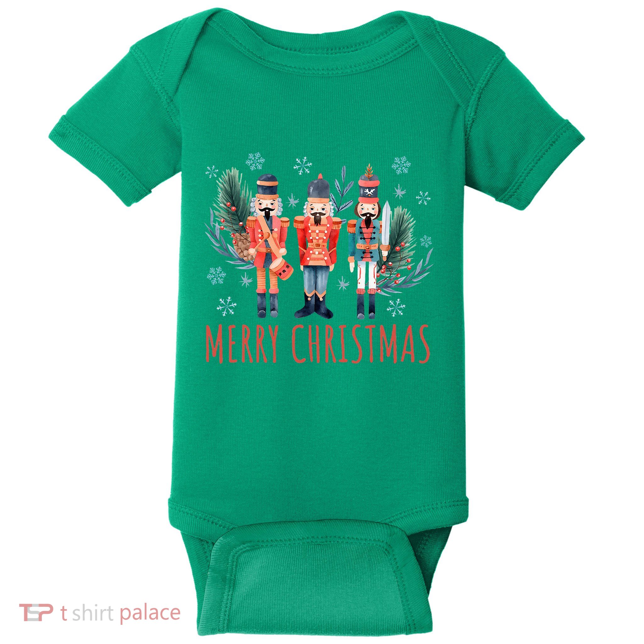 Merry Christmas Nutcracker Ballet Festive Xmas Baby Bodysuit