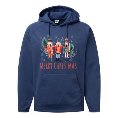 Merry Christmas Nutcracker Ballet Festive Xmas Performance Fleece Hoodie