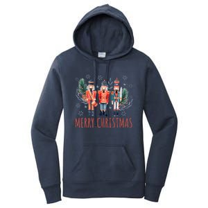 Merry Christmas Nutcracker Ballet Festive Xmas Women's Pullover Hoodie