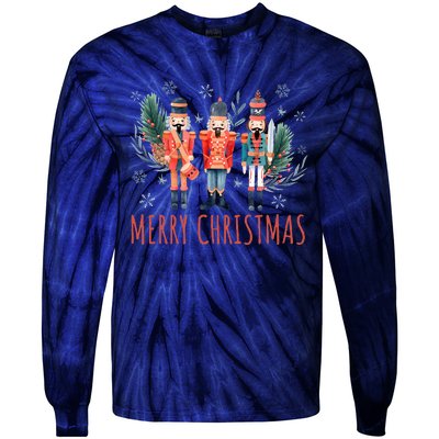 Merry Christmas Nutcracker Ballet Festive Xmas Tie-Dye Long Sleeve Shirt