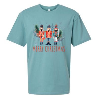 Merry Christmas Nutcracker Ballet Festive Xmas Sueded Cloud Jersey T-Shirt