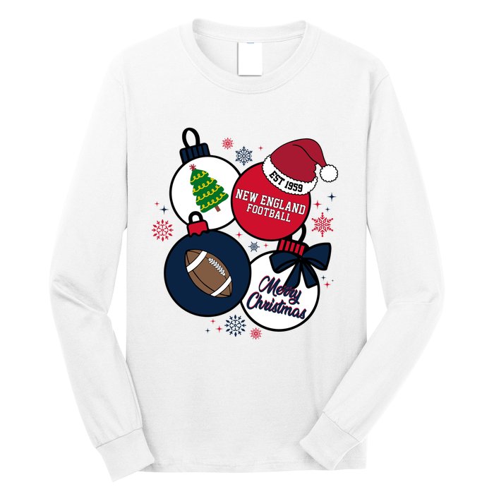 Merry Christmas New England Football Est 1959 Long Sleeve Shirt