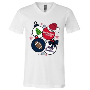 Merry Christmas New England Football Est 1959 V-Neck T-Shirt