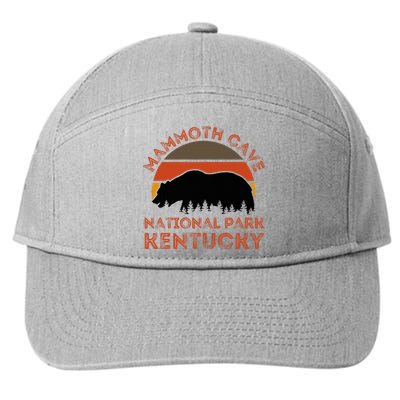 Mammoth Cave National Park Kentucky Bear Hiking Nature Retro 7-Panel Snapback Hat