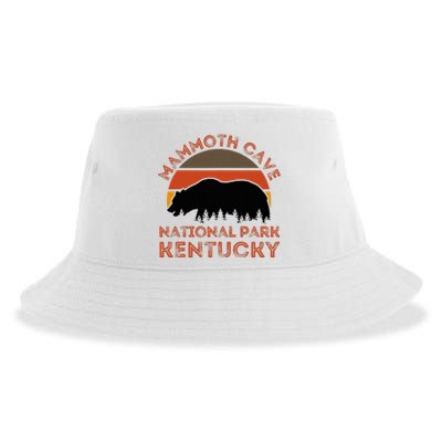 Mammoth Cave National Park Kentucky Bear Hiking Nature Retro Sustainable Bucket Hat